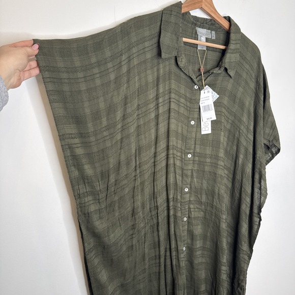 NEW Beyond Control Bathing Suit Swimsuit Coverup Tunic Poncho Dress XL Green - Picture 3 of 9